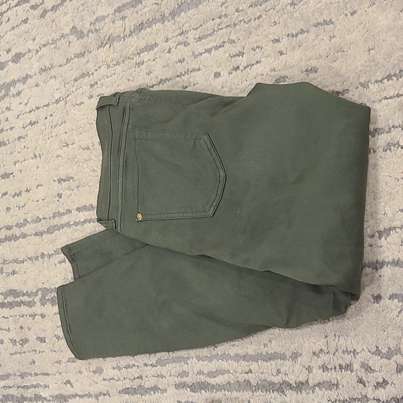 7 for all mankind Skinny Green Denim.jesns with zippers down the leg - Picture 8 of 9